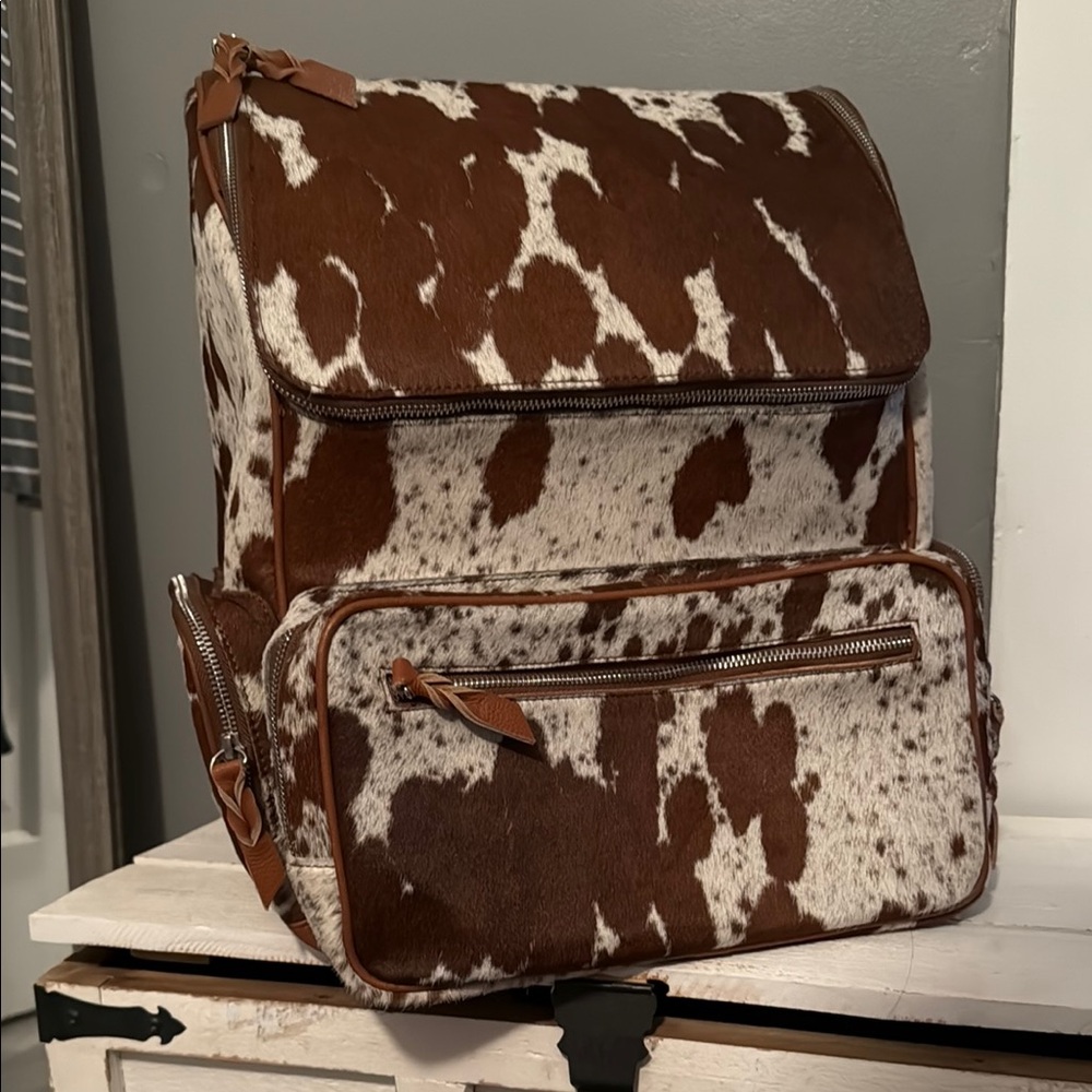 Cowhide Leather Travel Backpack